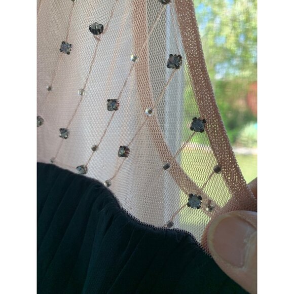 City Chic 14W Maxi Black Illusion Neck Bead Giuliana Dress New Wedding 6904 - Picture 16 of 16